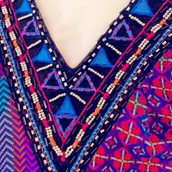 Francesca’s summer Pink Maxi Dress, V Neckline S - Picture 4 of 12